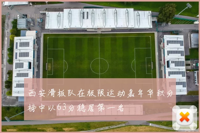 西安滑板队在极限运动嘉年华积分榜中以63分稳居第一名